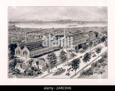 Babcock Electric Carriage Company, Fabrikgebäude, Buffalo New York, Illustration von 1909 Stockfoto