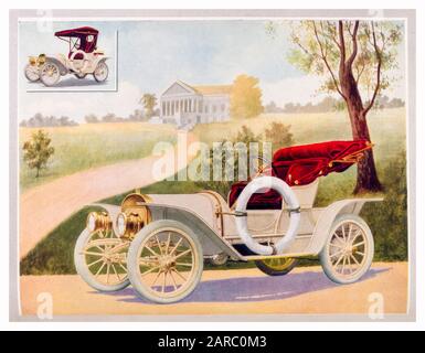 Vintage Car, Early Electric Car, Babcock Electrics Model 12 Gentleman's Roadster, Price 2000 Dollar, Illustration 1909 Stockfoto