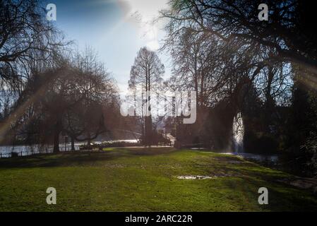 Maidenhead, Berkshire, 20. Januar 2020, Boulters Lock, Restaurant, Raymill Island, Themse, Thames Valley, [Mandatary Credit: Peter SPURRIER], Stockfoto