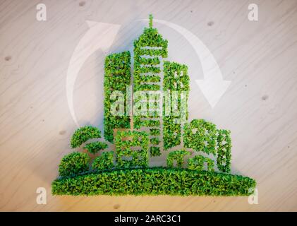 Grüne Stadt Konzept Stockfoto