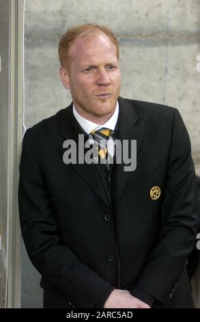 Mailand Italien 18. März 2003, Stadion "G.MEAZZA SAN SIRO", UEFA Champions League 2002/2003, AC Mailand - Borussia Dortmund:Vor dem Spiel Trainer Matthias Sammer von Borussia Dortmund Stockfoto