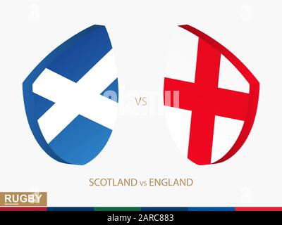 Schottland/England Rugby Match, Rugbyturniere Icon. Vektorvorlage. Stock Vektor