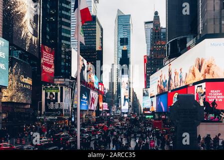 NEW YORK CITY - 19. NOVEMBER: geschäftigen Straßen von New York City, NY, USA. Stockfoto