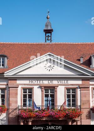 Das Gebäude Hotel De Ville im französischen Colmar Alsace Stockfoto