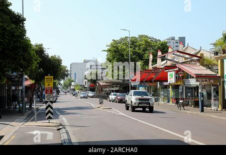 Mitchell Street, Darwin City, Australien. Stockfoto