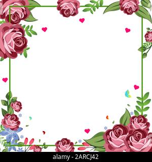 Konzept des Valentinstages Hintergrund. Grußkarte Zum Valentinstag Stock Vektor