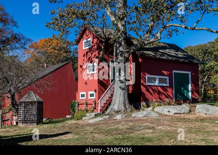 Das Weir Studio, die Weir Farm National Historic Site und die Heimat des amerikanischen Impressionismus. Stockfoto