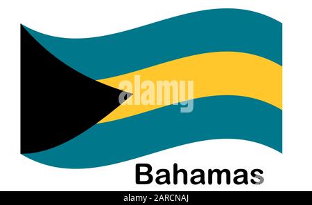 Bahamas Flagge für Independence Day und Infografik Stock Vektor