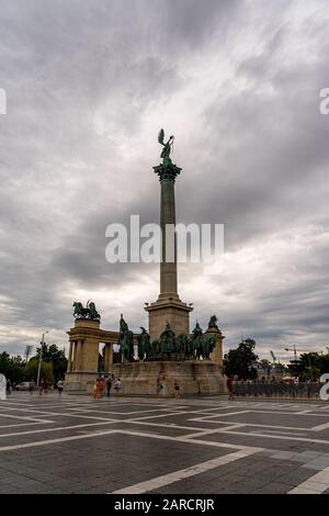 Heldenplatz in Budapest, Ungarn Stockfoto