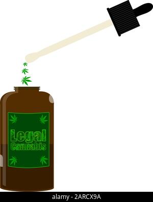 Vektorgrafiken, die für den Verkauf legaler Unkrautprodukte verwendet werden können. Stock Vektor