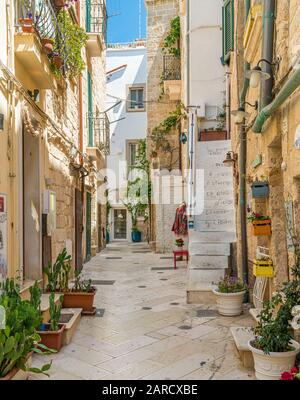 Malerische Anblick in Polignano a Mare, in der Provinz Bari, Apulien (Puglia), Süditalien. Stockfoto