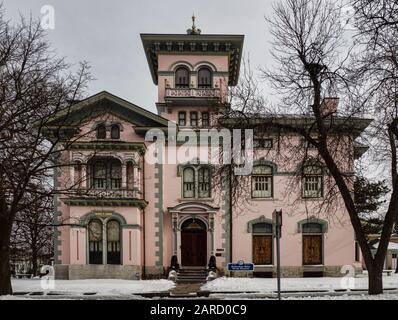 Oswego, New York, USA. Januar 2020. Vorderansicht des Richardson-Bates House Museum in der Stadt Oswego, New York Stockfoto