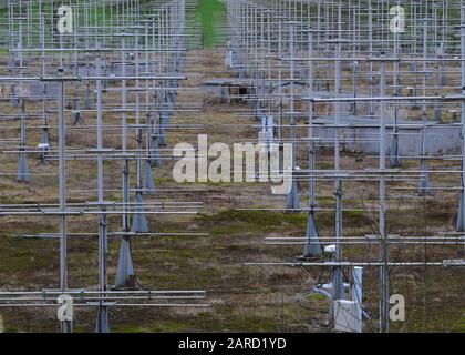 Aberystwyth Ceredigion Wales UK 18. Januar 2020: Capel Dewi Field Station Large Atmospheric (Weather) Antenna Array Stockfoto