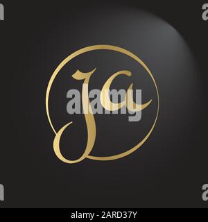 Vektor-Vorlage für das Design von JA-Logos. Erste Darstellung Des Ja-Vektors In Linked Letter Design Stock Vektor