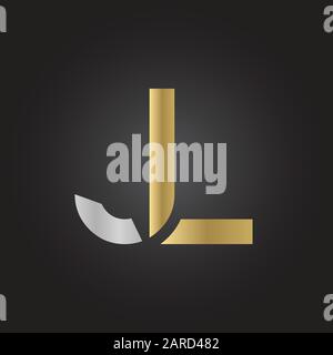 Vektor-Vorlage für Letter-JL-Logo-Design. Erste Jl-Vektor-Darstellung Mit Verknüpfter Letter Stock Vektor