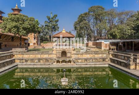 Bhandarkhal Wassertank in der historischen Stadt Patan, Nepal Stockfoto