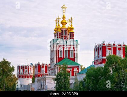 Verklärungskirche im Moskauer Kloster Novodewitschy Stockfoto