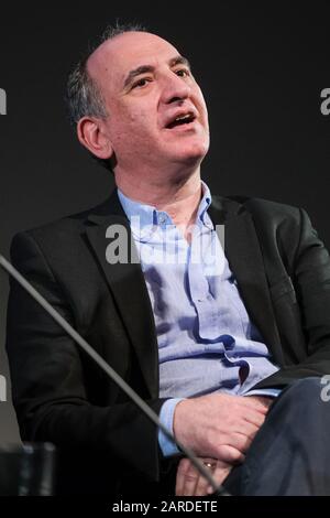 BFI Southbank, London, Großbritannien. Januar 2020. Armando Iannucci auf der Bühne bei Mark Kermode in 3D. Bild nach Gutschrift: Julie Edwards/Alamy Live News Stockfoto