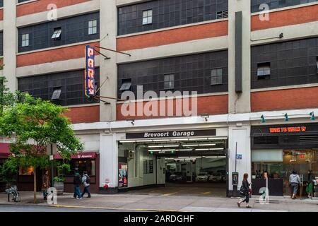 Parkhaus in Manhattan Stockfoto