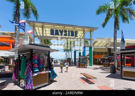 Eingang zum Bayside Marketplace, Downtown Miami, Miami, Florida, Vereinigte Staaten von Amerika, Nordamerika Stockfoto