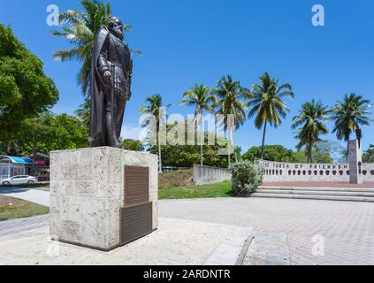 Statue von Juan Ponce De Leon in Bayside, Downtown Miami, Miami, Florida, Vereinigte Staaten von Amerika, Nordamerika Stockfoto