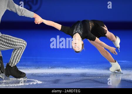 Daria PAVLIUCHENKO & Denis KHODYKIN aus Russland anlässlich der Ausstellung Gala auf der ISU European Figure Skating Championats 2020 in der Steiermarkhalle am 26. Januar 2020 in Graz, Österreich. Credit: Raniero Corbelletti/AFLO/Alamy Live News Stockfoto