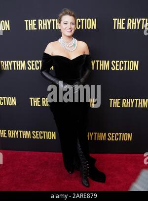 New York, Vereinigte Staaten. Januar 2020. Blake Lively kommt am 27. Januar 2020 in New York City auf dem roten Teppich bei der New Yorker "The Rhythm Section"-Vorführung an der Brooklyn Academy of Music an. Foto von John Angelillo/UPI Credit: UPI/Alamy Live News Stockfoto