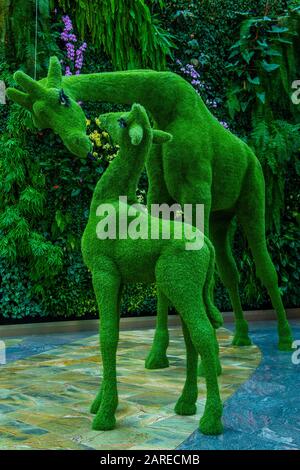 Macau - 01. JANUAR: Das Innere des MGM Cotai Hotels und Kasinos in Macau am 01. Januar 2020. Das 2018 eröffnete Hotel verfügt über 1.390 Zimmer und Suiten. Stockfoto