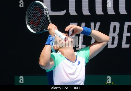 Melbourne, Australien. Januar 2020. D9 Ons Jabeur (tun) verliert Viertelfinalspiel Foto Anne Parker International Sports Fotos Ltd/Alamy Live News Stockfoto