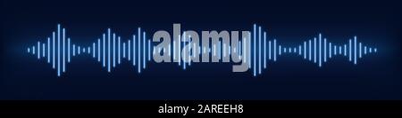 Blau Schallwellen Stock Vektor