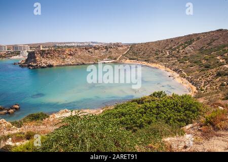 Malta Strand Stockfoto