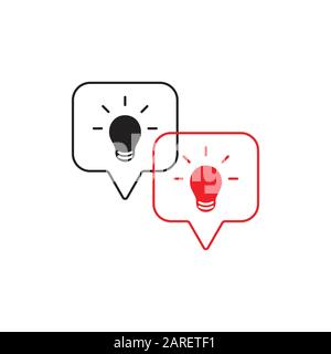 Symbolvektor für Linked Idea Talk Stock Vektor