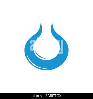 Abstrakte Wassertropfen Kreis frische Symbol logo Stock Vektor