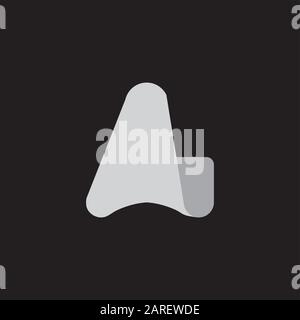 3D-Kurven Pfeil einfaches Logo Vektor Stock Vektor