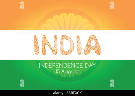 Hintergrundkonzept des Indian Independence Day Stock Vektor