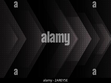 Abstrakter schwarzer und grauer Pfeil überlappen den Hintergrund modernes Designkonzept. Vektorgrafiken Stock Vektor