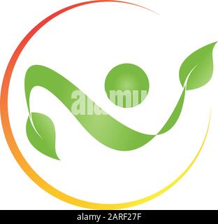 Pflanzen, Baum, Veganer, Naturpfad, Logo Stock Vektor