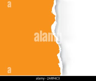 Orangefarbener Gerippter Papierhintergrund. Llustration von orangefarbenem geripptem Papier mit Platz für Ihr Bild oder Ihren Text. Vektor verfügbar. Stock Vektor