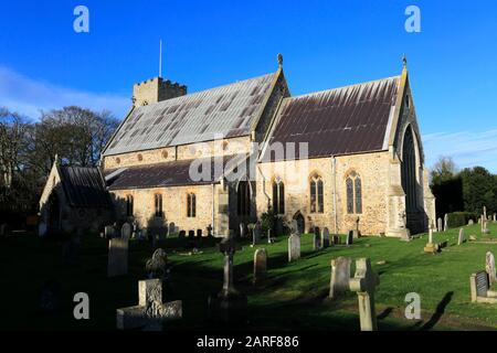 ST Marys Church, Old Hunstanton Village, North Norfolk, England, Großbritannien Stockfoto