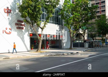 Singapur. Januar 2020. Blick auf das Gebäude des China Cultural Center. Stockfoto