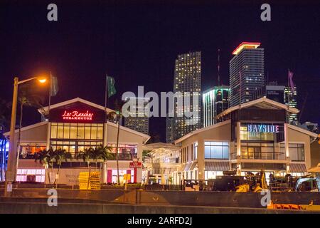 Miami, USA. Mai 2018. Miami, USA Mai 2018: Impressions Miami/South Coast - Mai - 2018 Miami Bayside Marketplace at Aftert. Usage Worldwide Credit: Dpa/Alamy Live News Stockfoto