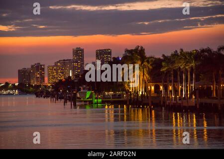 Miami, USA. Mai 2018. Miami, USA Mai 2018: Impressions Miami/South Coast - Mai - 2018 Miami Skyline at Aftert. Weltweite Nutzung Credit: Dpa/Alamy Live News Stockfoto