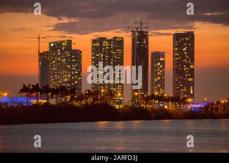 Miami, USA. Mai 2018. Miami, USA Mai 2018: Impressions Miami/South Coast - Mai - 2018 Miami Skyline at Aftert. Weltweite Nutzung Credit: Dpa/Alamy Live News Stockfoto