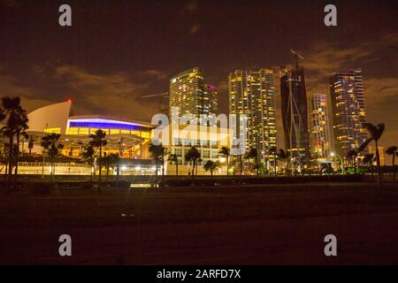 Miami, USA. Mai 2018. Miami, USA Mai 2018: Impressions Miami/South Coast - Mai - 2018 Miami Skyline at Aftert. Weltweite Nutzung Credit: Dpa/Alamy Live News Stockfoto