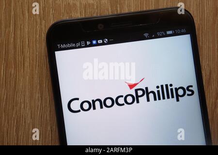 Das ConocoPhillips Logo wird auf einem modernen Smartphone angezeigt Stockfoto
