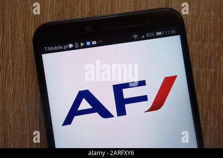 Air France Logo auf einem modernen Smartphone Stockfoto