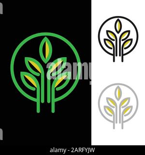 Landwirtschaft Weizen Logo Vorlage vektor Icon Design Stock Vektor