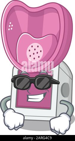 Super cooler Dampf-Inhalator-Charakter mit schwarzer Brille Stock Vektor