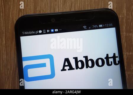 Das Logo von Abbott Laboratories wird auf einem modernen Smartphone angezeigt Stockfoto