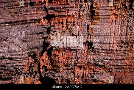 Hintergrund abgekühlter Lavakruste Stockfoto